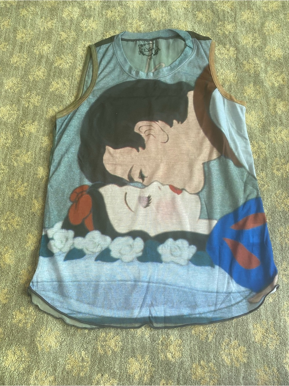 Snow White Graphic Sleeveless Tank - Blue